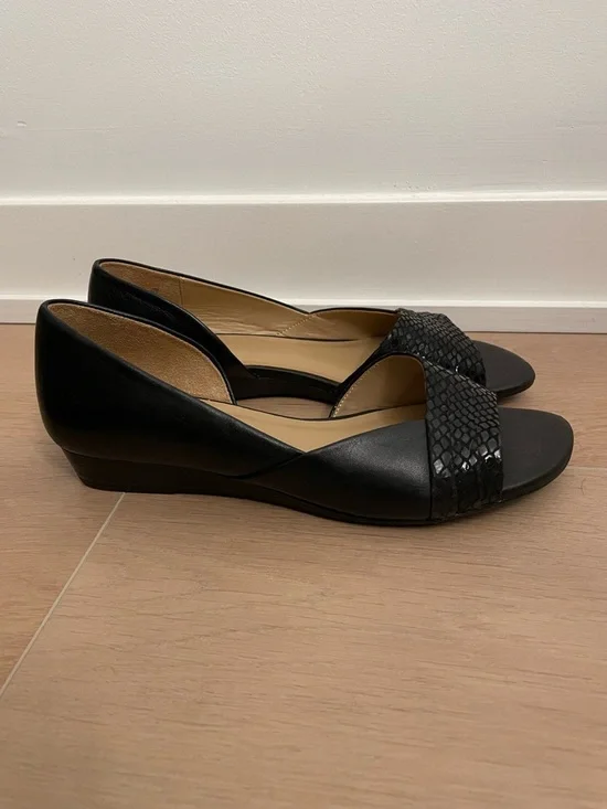 NATURALIZER Black Open-Toe D'Orsay Flats - Picture 2 of 9